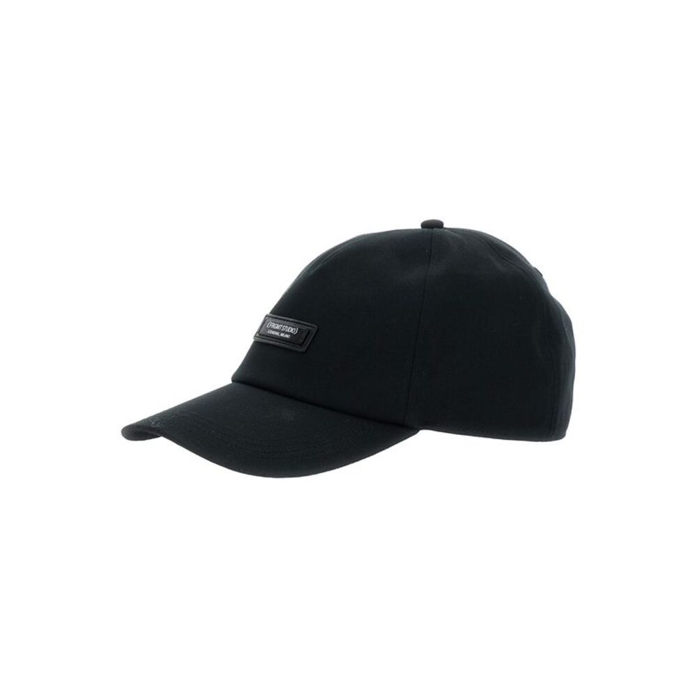 Moncler Genius Men Black Baseball Cap With Logo Patch On The Front In Cotton Man